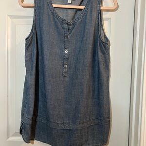 J. Jill Blue Denim Tank Top